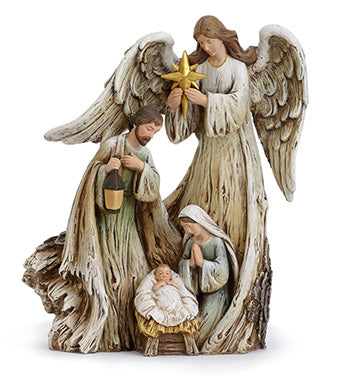 Angel with Holy Family Nativity